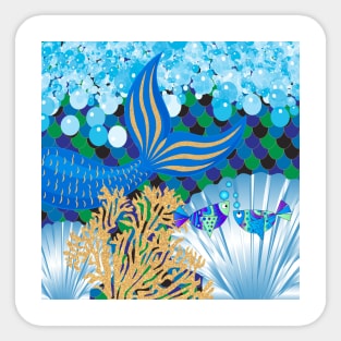 Blue Mermaid Sticker